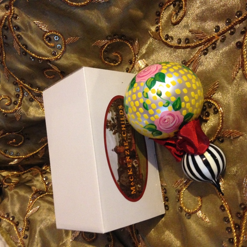 Mackenzie Childs Teardrop christmas tree ornament